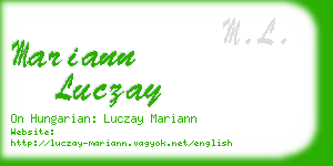 mariann luczay business card